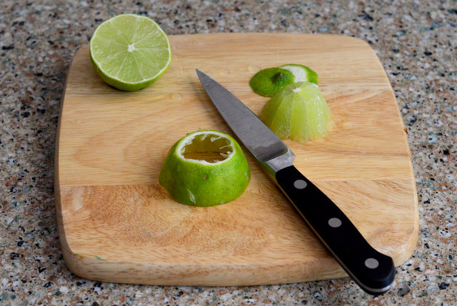 Tutorial: How to Make A Grass Skirt Tiki Garnish out of a Lime