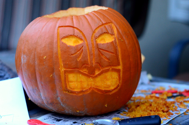 Tiki Mask Pumpkin