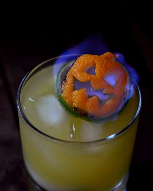 How to Make A Flaming Jack O' Lantern Tiki Garnish