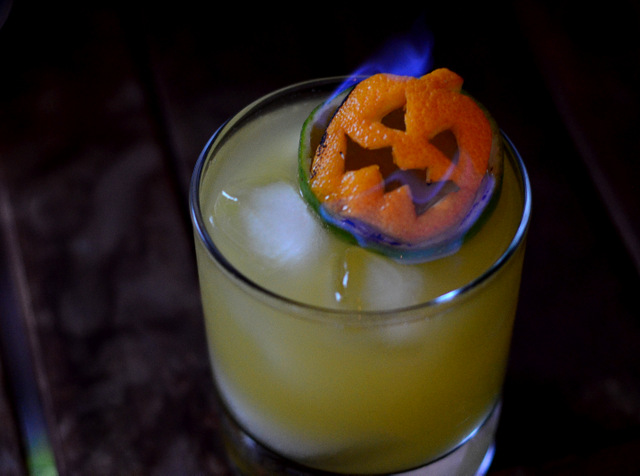 How to Make A Flaming Jack O' Lantern Tiki Garnish