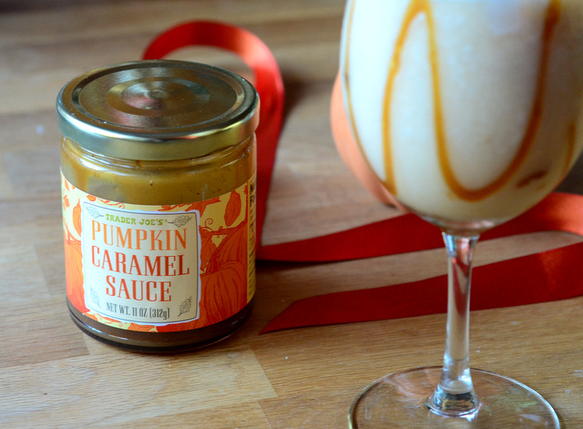 Trader Joe's Pumpkin Caramel Sauce, for making Pumpkin Spice Piña Colada