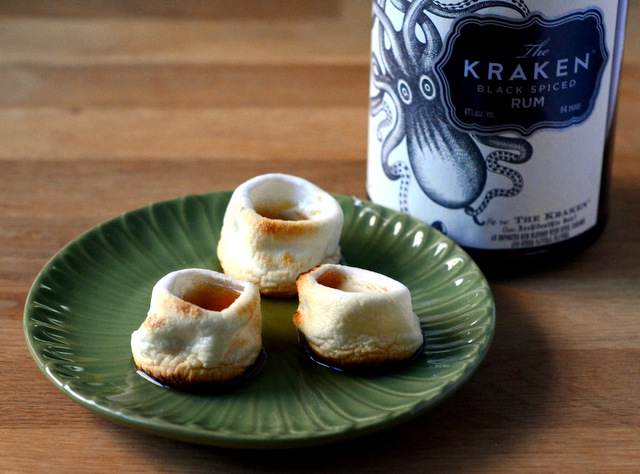 Toasted Marshmallow Tiki Shots