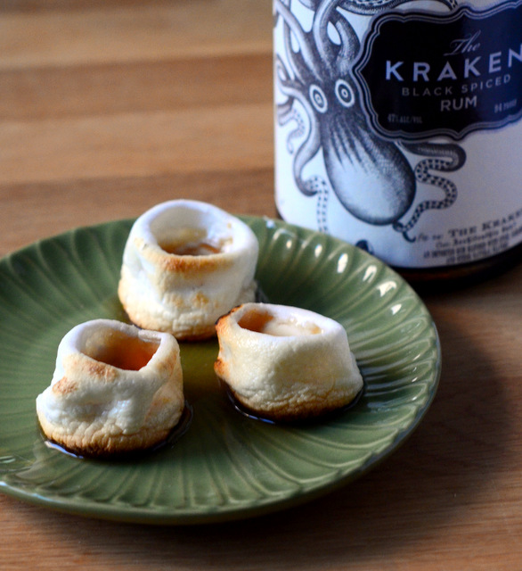 Toasted Marshmallow Tiki Shots