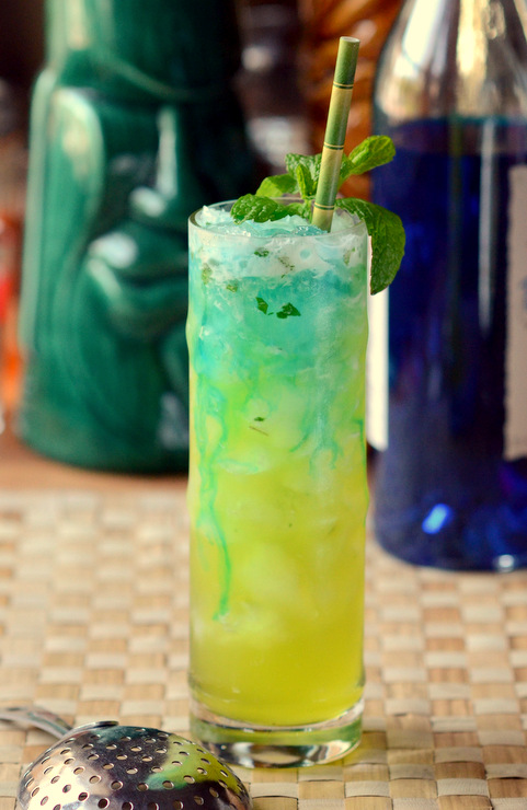 Blue and Green Tiki Drink
