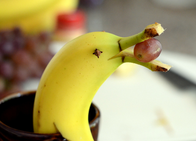 Modern Tiki Garnish: How to Make a Banana Dolphin