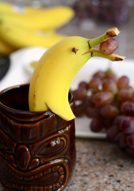 Modern Tiki Garnish: How to Make a Banana Dolphin