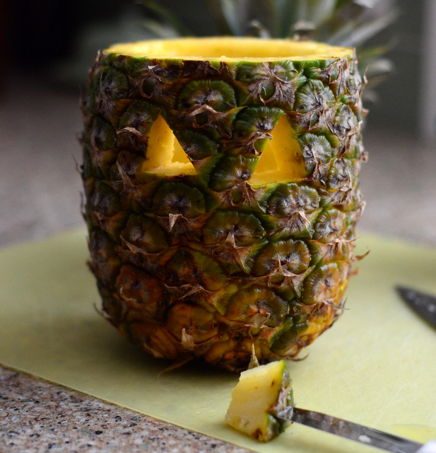 How to Carve a Pineapple Jack o' Lantern at Home