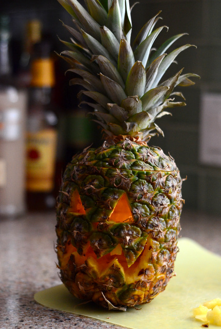 How to Make a Pineapple Jack o' Lantern